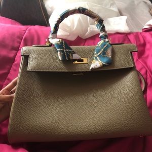 Taupe handbag